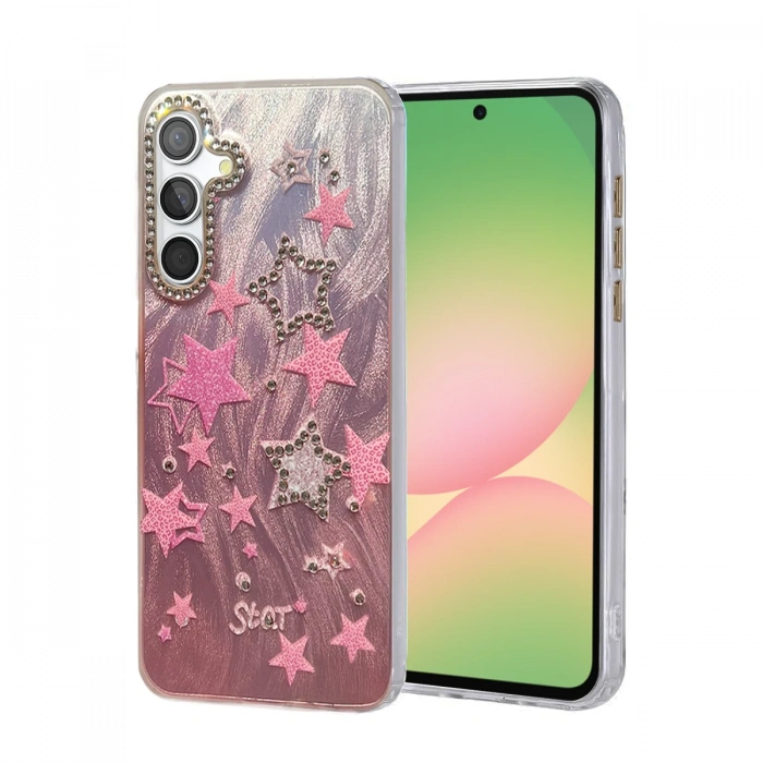 Newface Samsung Galaxy A56 Kılıf Blade Aynalı Desenli Kapak