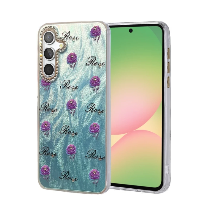 Newface Samsung Galaxy A56 Kılıf Blade Aynalı Desenli Kapak