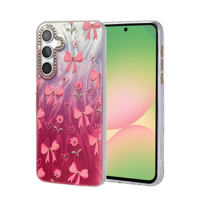 Newface Samsung Galaxy A56 Kılıf Blade Aynalı Desenli Kapak
