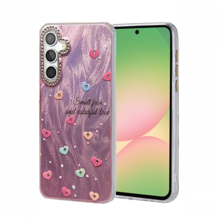 Newface Samsung Galaxy A56 Kılıf Blade Aynalı Desenli Kapak