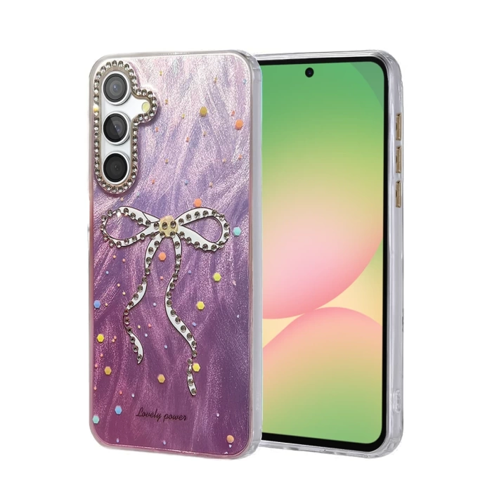 Newface Samsung Galaxy A56 Kılıf Blade Aynalı Desenli Kapak