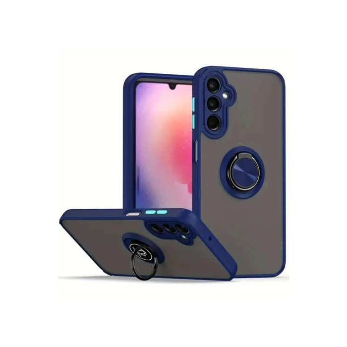 Newface Samsung Galaxy A56 Kılıf Montreal Yüzüklü Silikon Kapak
