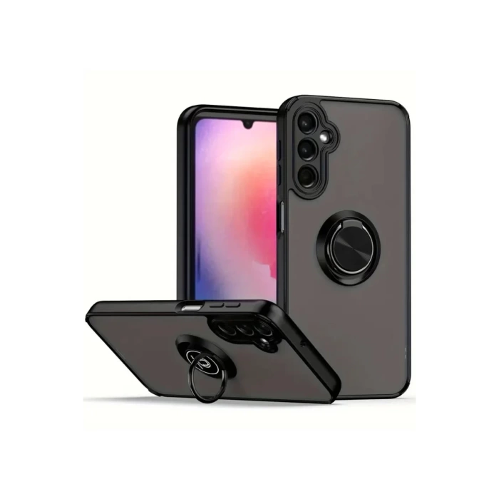 Newface Samsung Galaxy A56 Kılıf Montreal Yüzüklü Silikon Kapak