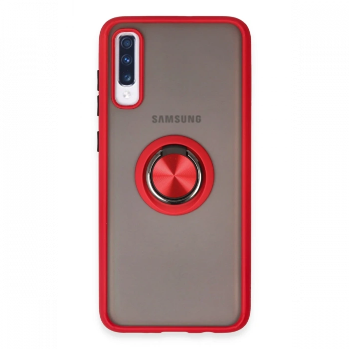 Newface Samsung Galaxy A70 Kılıf Montreal Yüzüklü Silikon Kapak