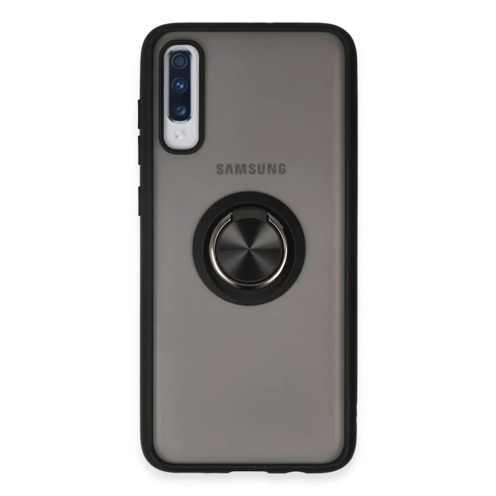 Newface Samsung Galaxy A70 Kılıf Montreal Yüzüklü Silikon Kapak