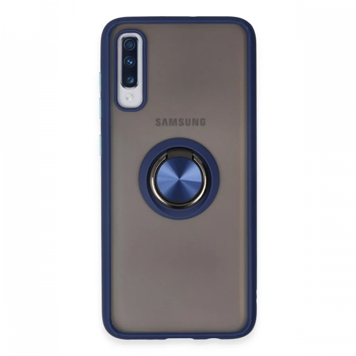 Newface Samsung Galaxy A70 Kılıf Montreal Yüzüklü Silikon Kapak