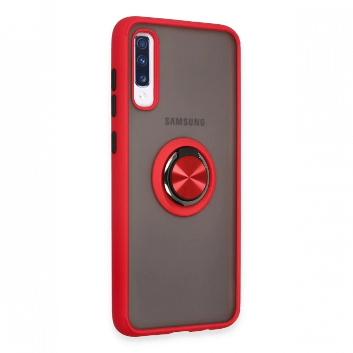 Newface Samsung Galaxy A70 Kılıf Montreal Yüzüklü Silikon Kapak