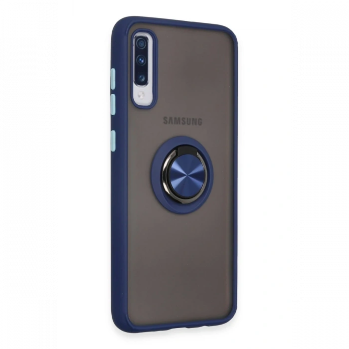 Newface Samsung Galaxy A70 Kılıf Montreal Yüzüklü Silikon Kapak