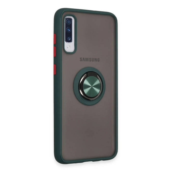 Newface Samsung Galaxy A70 Kılıf Montreal Yüzüklü Silikon Kapak