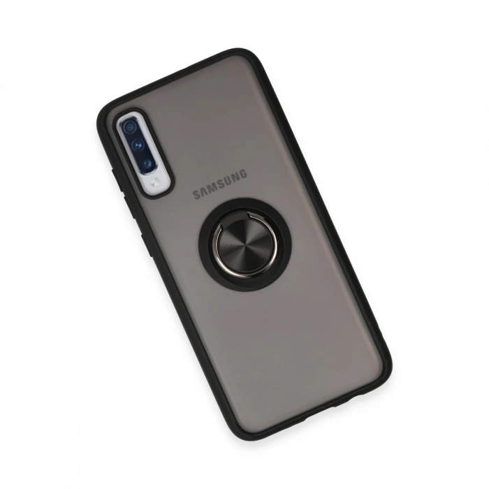 Newface Samsung Galaxy A70 Kılıf Montreal Yüzüklü Silikon Kapak