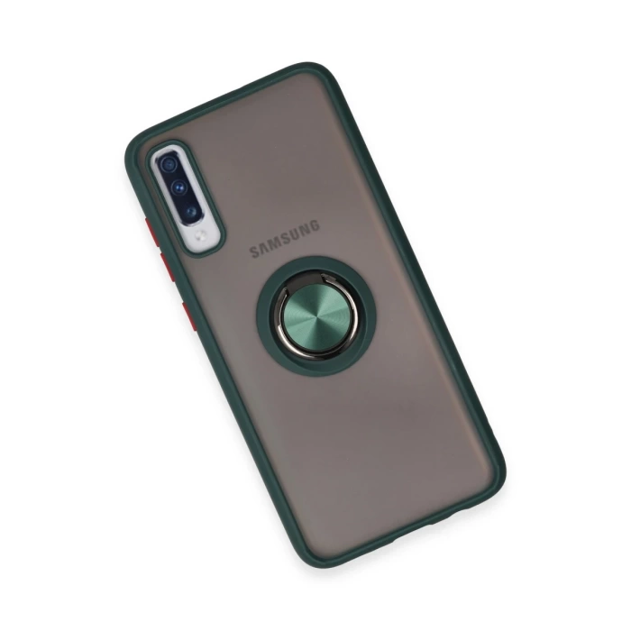 Newface Samsung Galaxy A70 Kılıf Montreal Yüzüklü Silikon Kapak