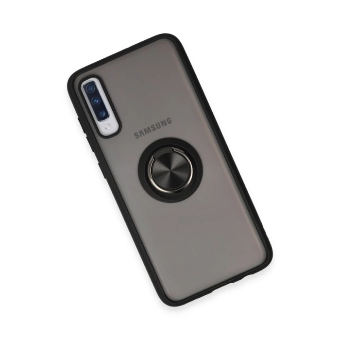 Newface Samsung Galaxy A70 Kılıf Montreal Yüzüklü Silikon Kapak