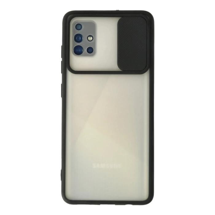 Newface Samsung Galaxy A71 Kılıf Palm Buzlu Kamera Sürgülü Silikon