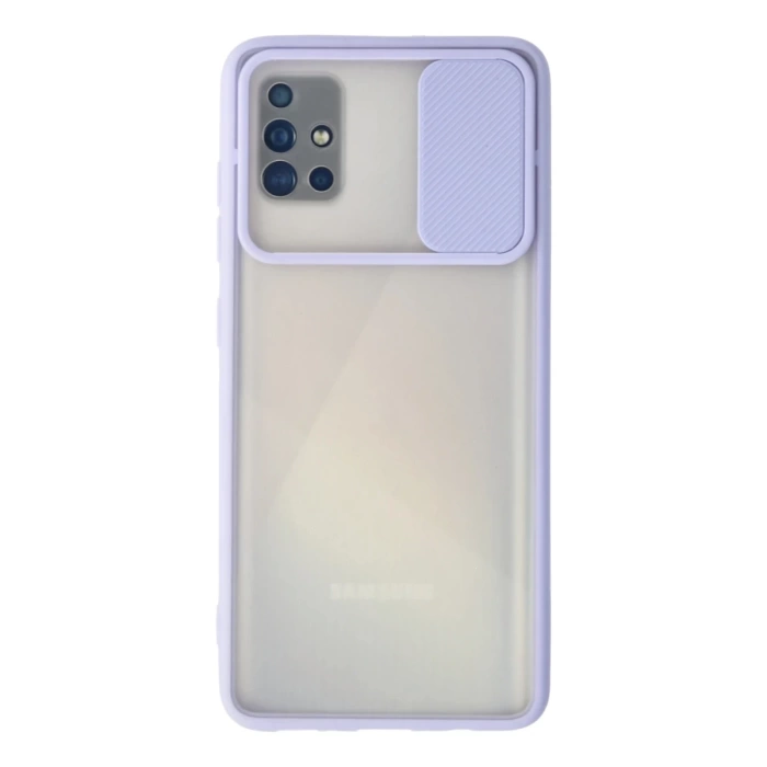 Newface Samsung Galaxy A71 Kılıf Palm Buzlu Kamera Sürgülü Silikon