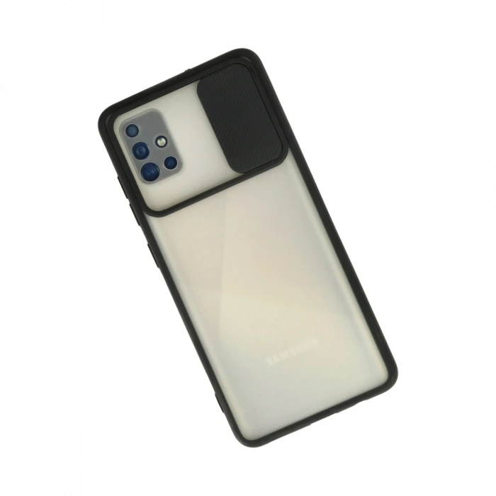 Newface Samsung Galaxy A71 Kılıf Palm Buzlu Kamera Sürgülü Silikon