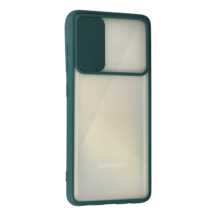 Newface Samsung Galaxy A71 Kılıf Palm Buzlu Kamera Sürgülü Silikon