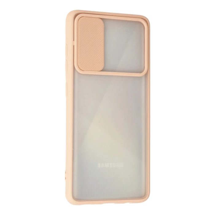 Newface Samsung Galaxy A71 Kılıf Palm Buzlu Kamera Sürgülü Silikon