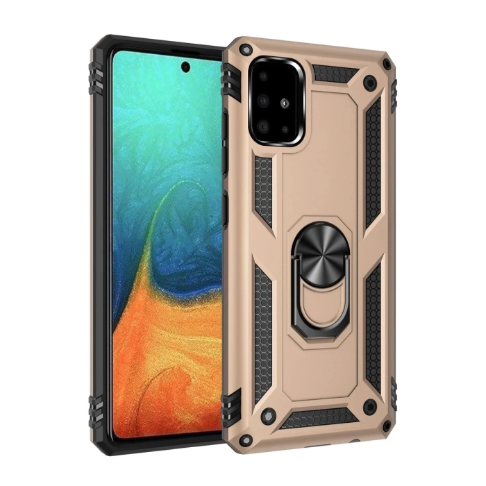 Newface Samsung Galaxy A71 Kılıf Sofya Yüzüklü Silikon Kapak