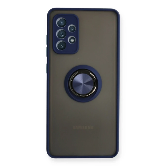 Newface Samsung Galaxy A72 Kılıf Montreal Yüzüklü Silikon Kapak