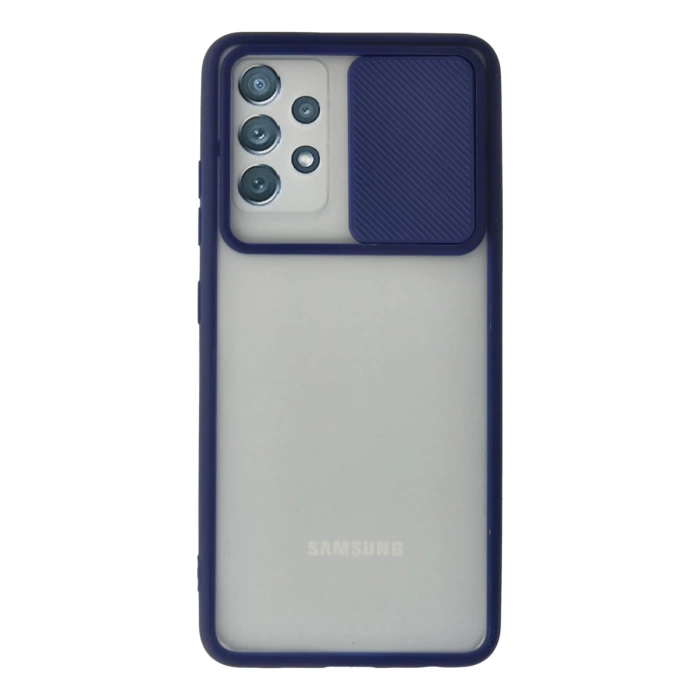 Newface Samsung Galaxy A72 Kılıf Palm Buzlu Kamera Sürgülü Silikon