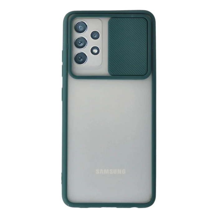 Newface Samsung Galaxy A72 Kılıf Palm Buzlu Kamera Sürgülü Silikon