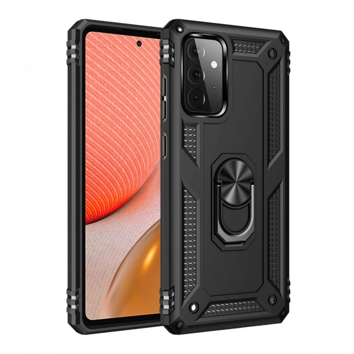 Newface Samsung Galaxy A72 Kılıf Sofya Yüzüklü Silikon Kapak