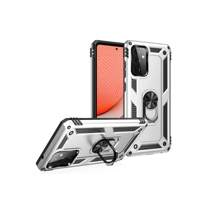 Newface Samsung Galaxy A72 Kılıf Sofya Yüzüklü Silikon Kapak