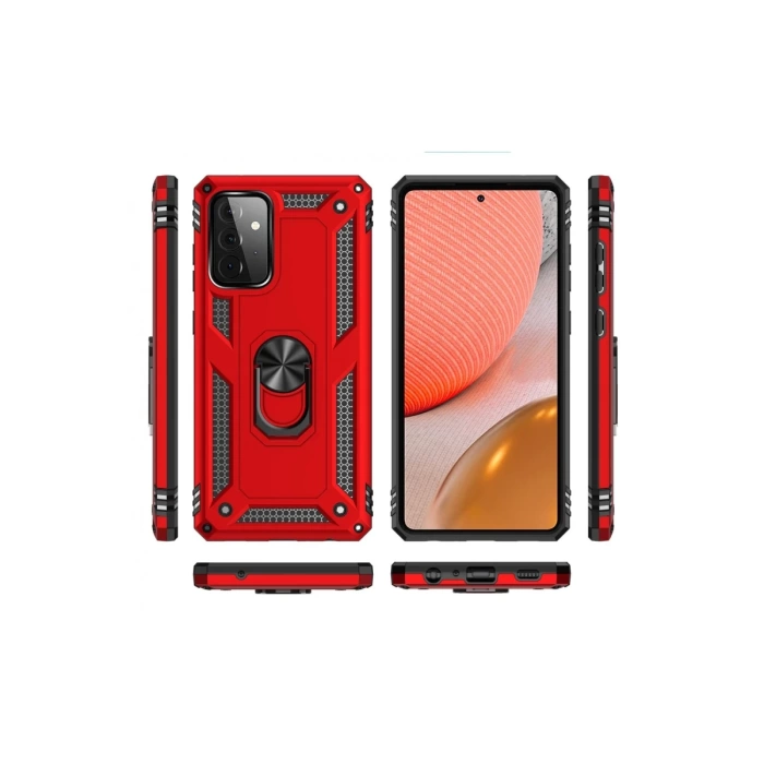 Newface Samsung Galaxy A72 Kılıf Sofya Yüzüklü Silikon Kapak