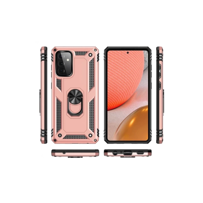 Newface Samsung Galaxy A72 Kılıf Sofya Yüzüklü Silikon Kapak