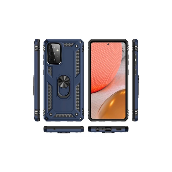 Newface Samsung Galaxy A72 Kılıf Sofya Yüzüklü Silikon Kapak