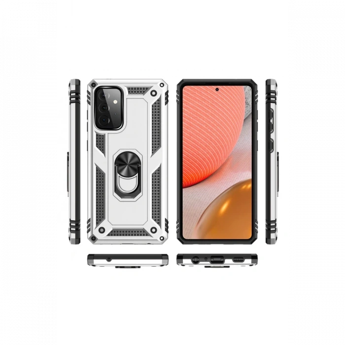 Newface Samsung Galaxy A72 Kılıf Sofya Yüzüklü Silikon Kapak