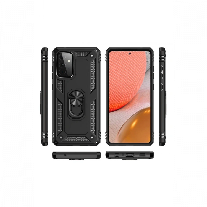Newface Samsung Galaxy A72 Kılıf Sofya Yüzüklü Silikon Kapak