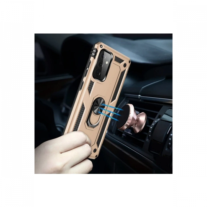 Newface Samsung Galaxy A72 Kılıf Sofya Yüzüklü Silikon Kapak