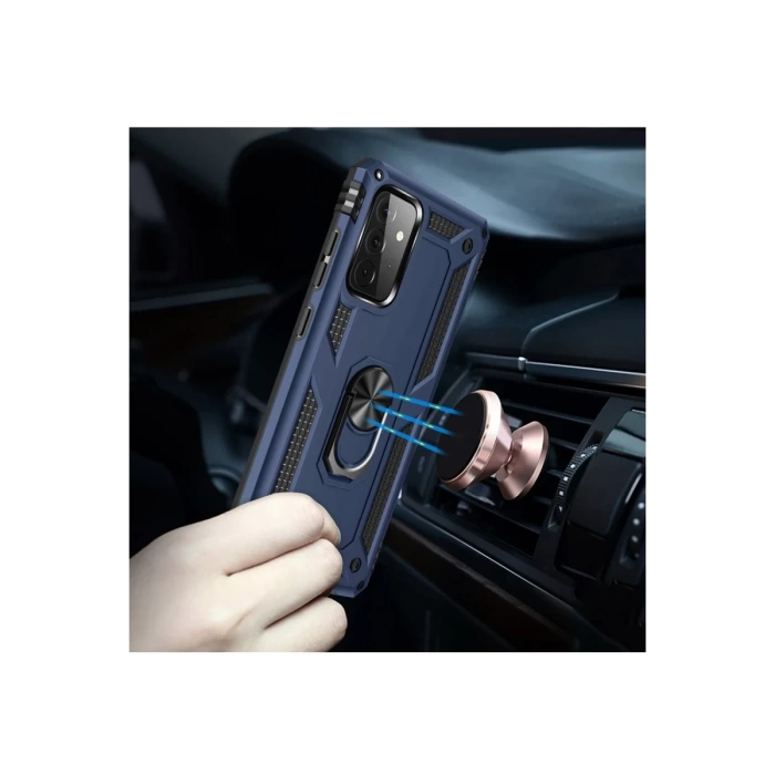 Newface Samsung Galaxy A72 Kılıf Sofya Yüzüklü Silikon Kapak