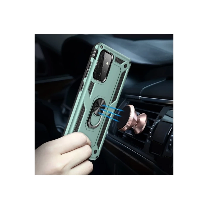 Newface Samsung Galaxy A72 Kılıf Sofya Yüzüklü Silikon Kapak