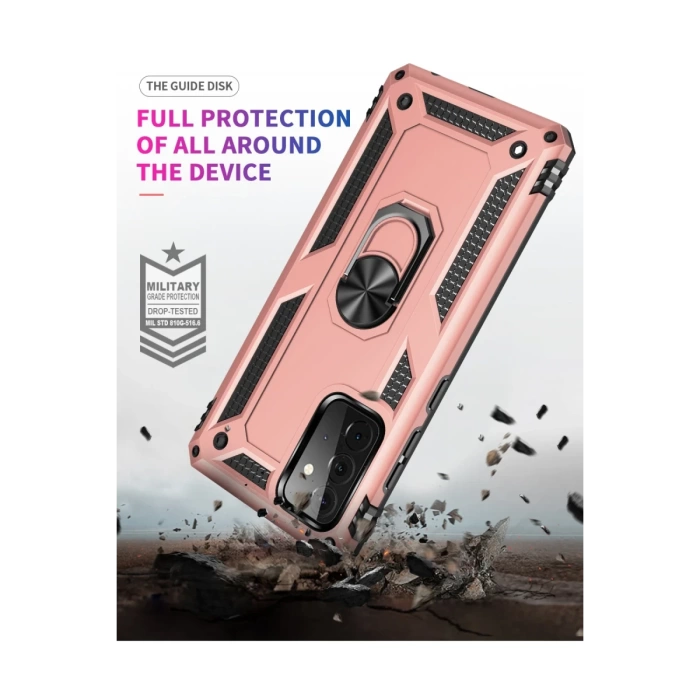 Newface Samsung Galaxy A72 Kılıf Sofya Yüzüklü Silikon Kapak