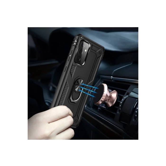 Newface Samsung Galaxy A72 Kılıf Sofya Yüzüklü Silikon Kapak