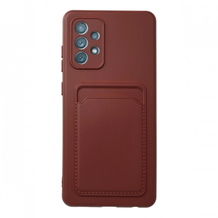 Newface Samsung Galaxy A73 5G Kılıf Kelvin Kartvizitli Silikon - Bordo
