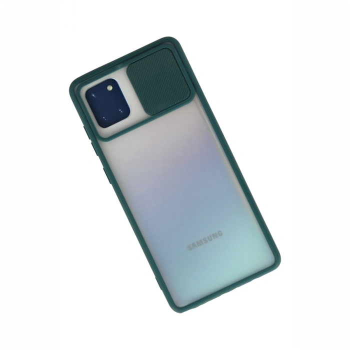 Newface Samsung Galaxy A81 / Note 10 Lite Kılıf Palm Buzlu Kamera Sürgülü Silikon