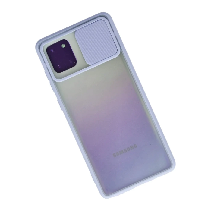 Newface Samsung Galaxy A81 / Note 10 Lite Kılıf Palm Buzlu Kamera Sürgülü Silikon