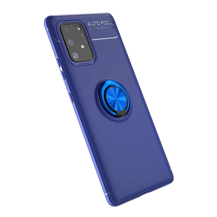 Newface Samsung Galaxy A91 / S10 Lite Kılıf Range Yüzüklü Silikon