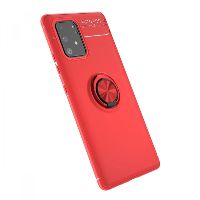 Newface Samsung Galaxy A91 / S10 Lite Kılıf Range Yüzüklü Silikon