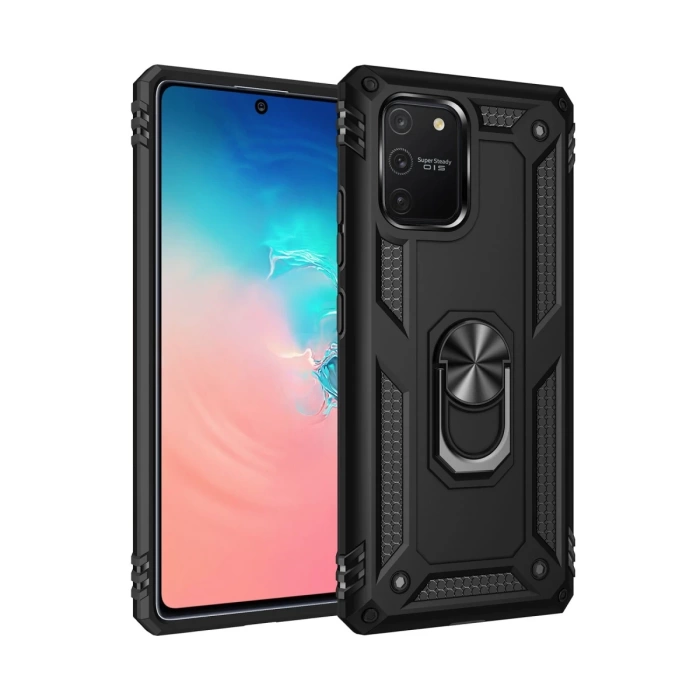 Newface Samsung Galaxy A91 / S10 Lite Kılıf Sofya Yüzüklü Silikon Kapak