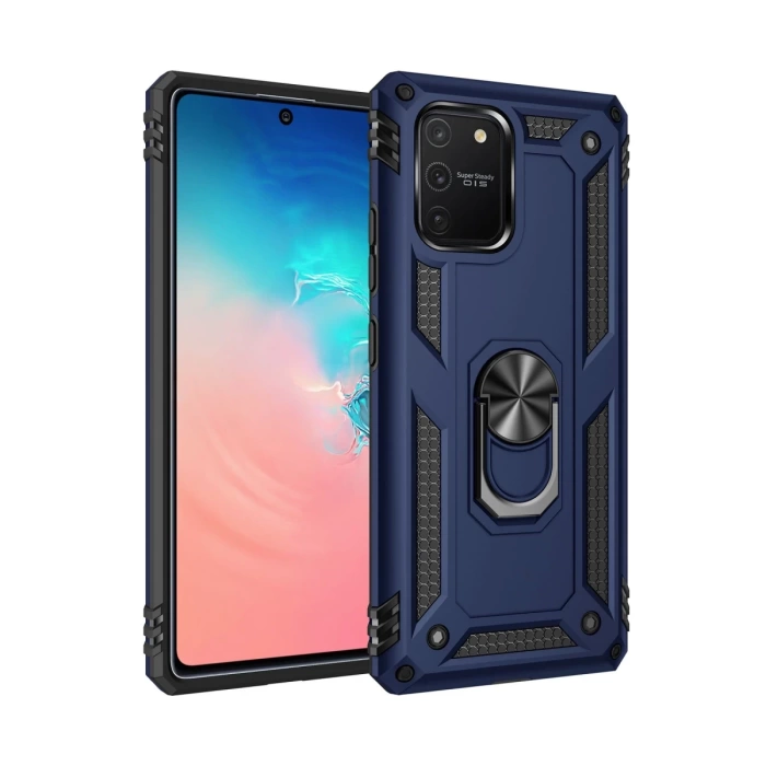 Newface Samsung Galaxy A91 / S10 Lite Kılıf Sofya Yüzüklü Silikon Kapak