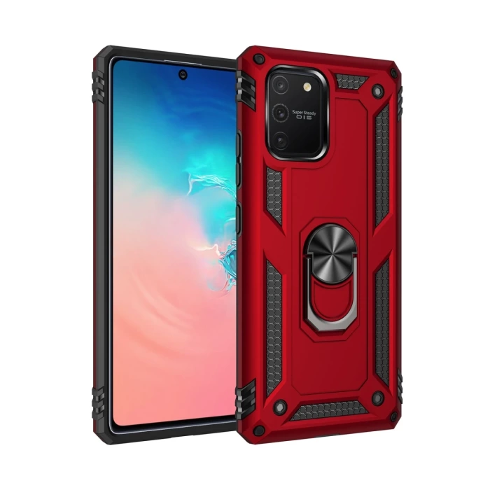 Newface Samsung Galaxy A91 / S10 Lite Kılıf Sofya Yüzüklü Silikon Kapak