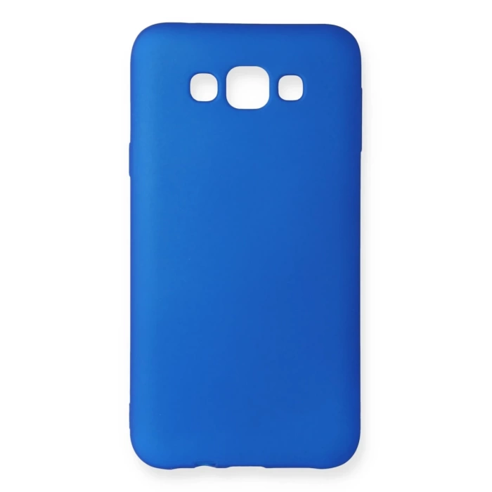 Newface Samsung Galaxy E7 Kılıf First Silikon - Mavi