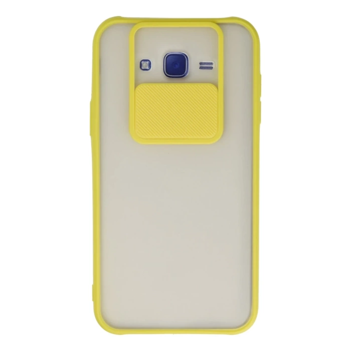 Newface Samsung Galaxy J7 Kılıf Palm Buzlu Kamera Sürgülü Silikon
