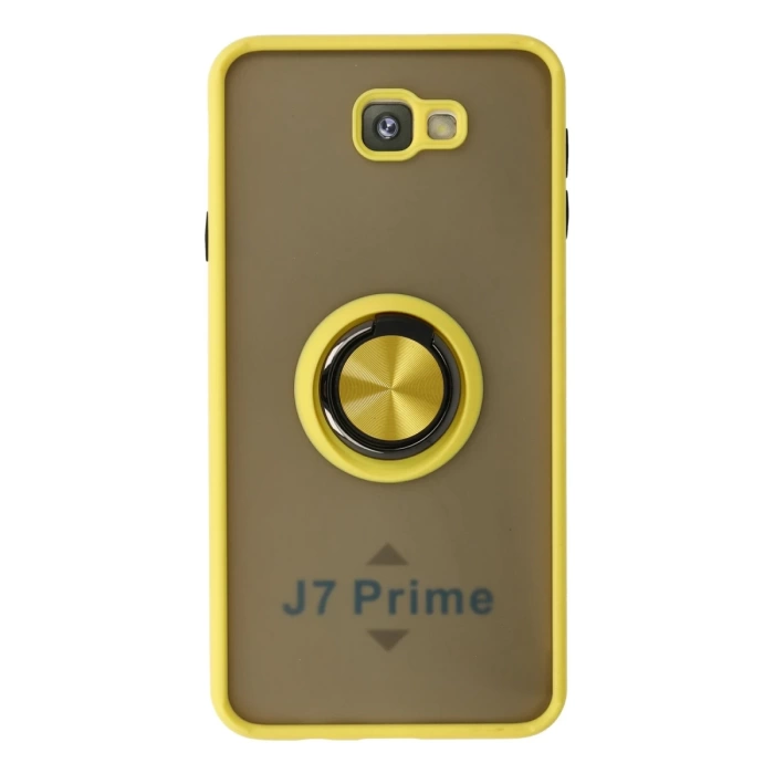 Newface Samsung Galaxy J7 Prime Kılıf Montreal Yüzüklü Silikon Kapak