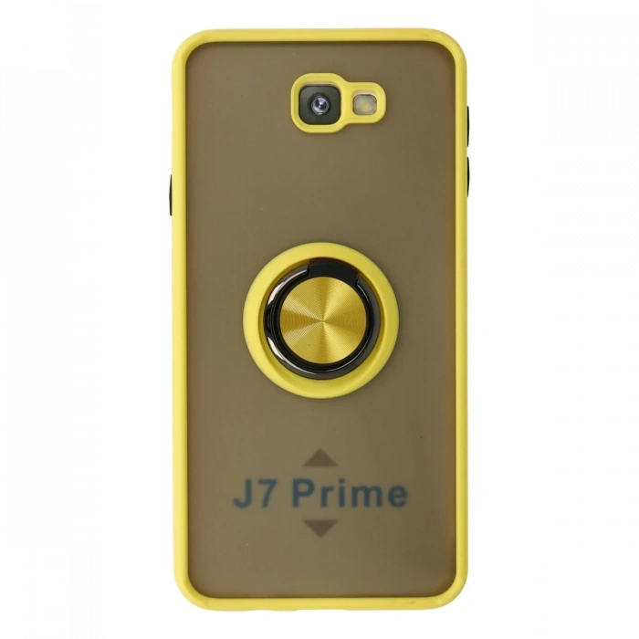 Newface Samsung Galaxy J7 Prime Kılıf Montreal Yüzüklü Silikon Kapak