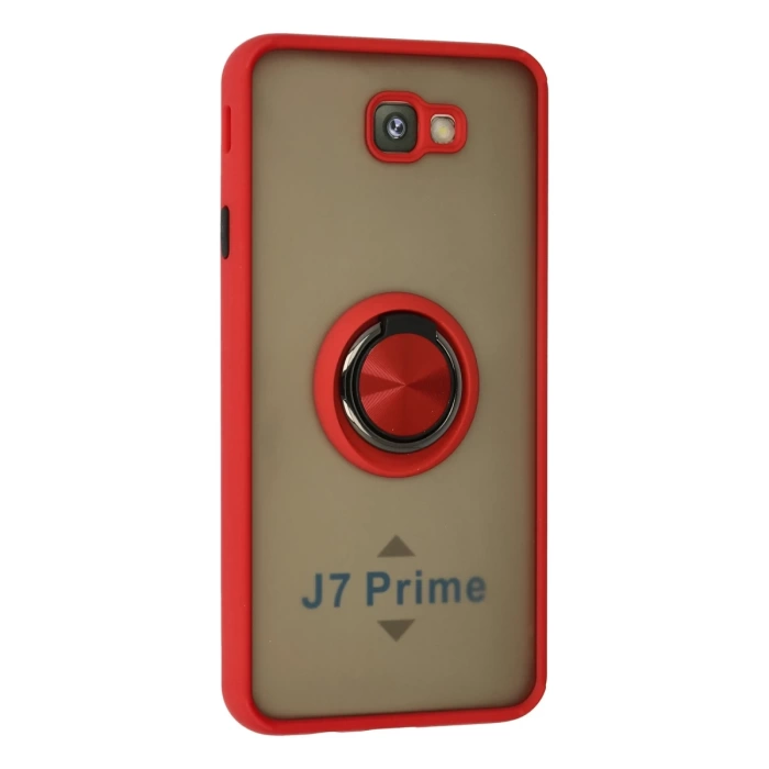 Newface Samsung Galaxy J7 Prime Kılıf Montreal Yüzüklü Silikon Kapak